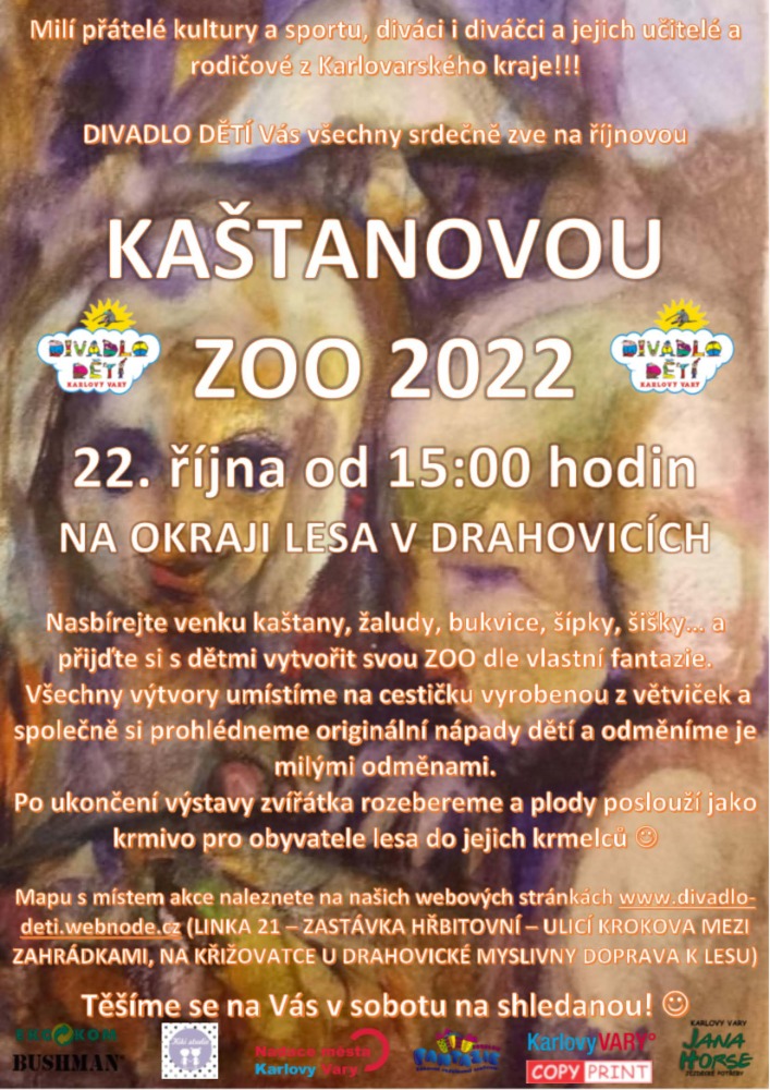 Kaštanová zoo plakátek text viz výše