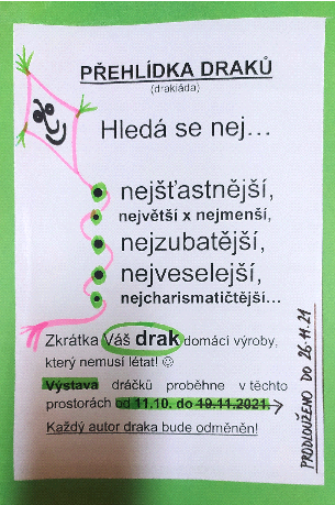 fotografie letáčku - text vedle